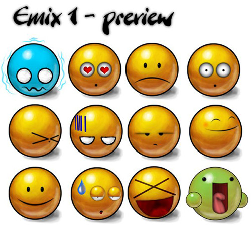 emix 1 40 Beautiful Emoticons and Smiley Icon Packs