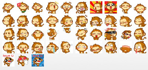 monkey emoticons 40 Beautiful Emoticons and Smiley Icon Packs