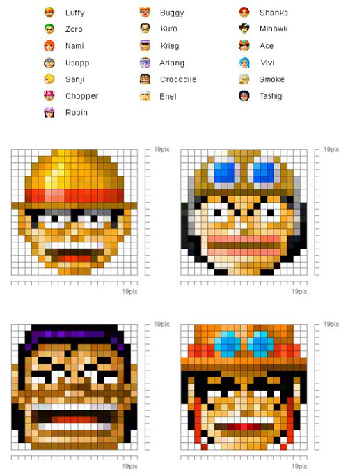 one piece emoticons 40 Beautiful Emoticons and Smiley Icon Packs