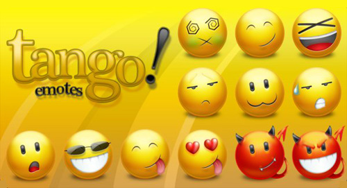 tango emotes 40 Beautiful Emoticons and Smiley Icon Packs