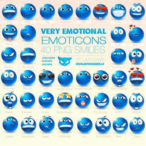 very emotional emoticons 40 Beautiful Emoticons and Smiley Icon Packs