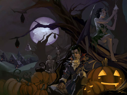 Halloween Decorations By JenZee in Halloween Special: 40 Spooky Wallpapers