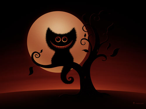 Vladstudio Halloween Kitten 1600x1200 in Halloween Special: 40 Spooky Wallpapers