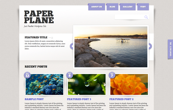 Paper Plane WordPress Theme