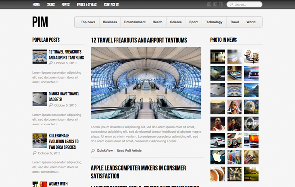 PIM Newspaper Magazine WordPress Theme