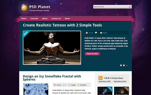 PSD Planet WordPress Theme