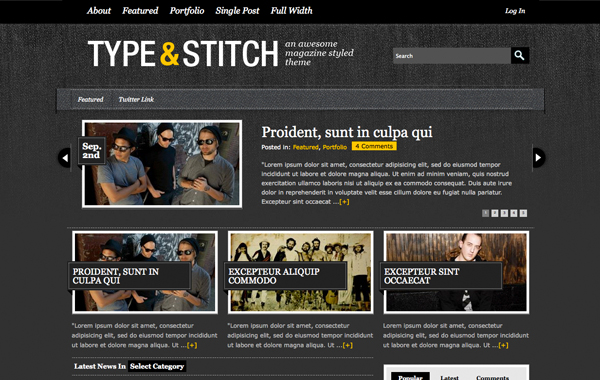 Type Stitch Magazine WordPress Theme