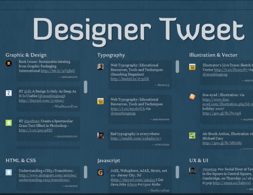 designertweet 500x386 30 Beautifully Hand Crafted HTML5 Websites