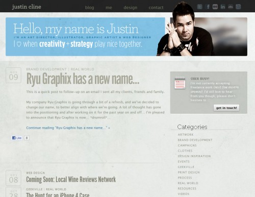 jjustincline 500x386 30 Beautifully Hand Crafted HTML5 Websites