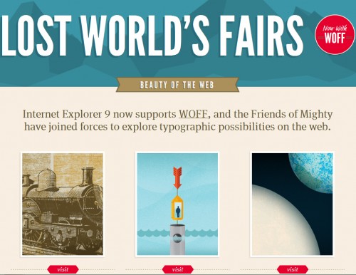 lostworldsfairs 500x386 30 Beautifully Hand Crafted HTML5 Websites