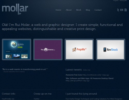 mollar 500x386 30 Beautifully Hand Crafted HTML5 Websites