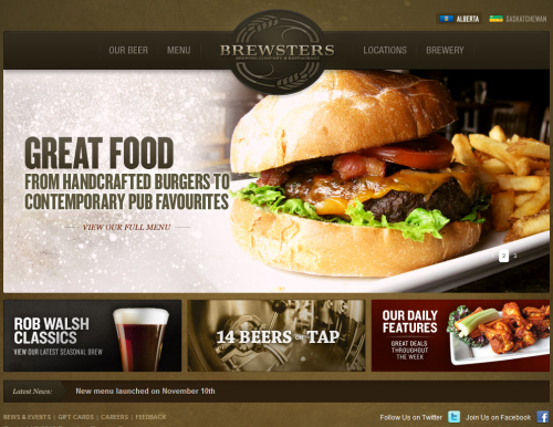 brewsters 500x386 31 Creative Beer Based Websites