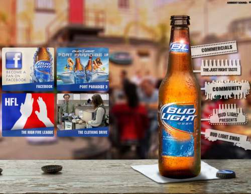 budlight 500x386 31 Creative Beer Based Websites