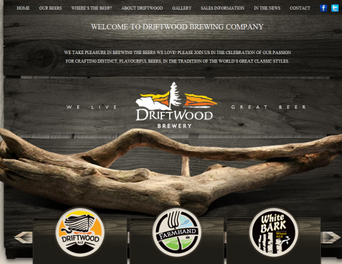 driftwoodbeer 500x386 31 Creative Beer Based Websites