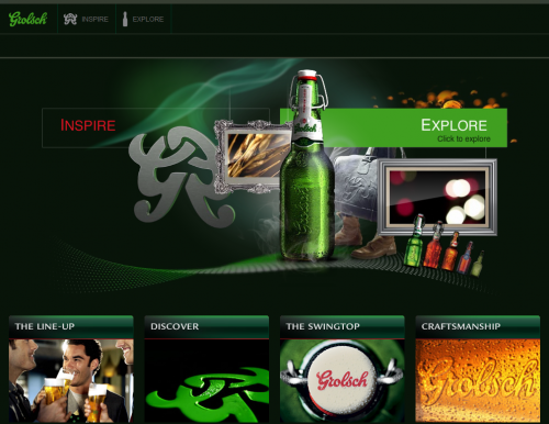 grolsch 500x386 31 Creative Beer Based Websites