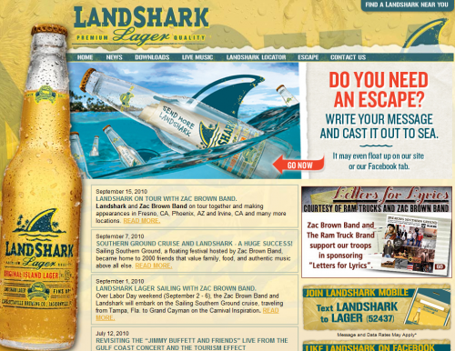 landsharklager 500x386 31 Creative Beer Based Websites