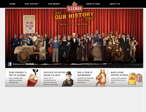 sleeman 500x386 31 Creative Beer Based Websites