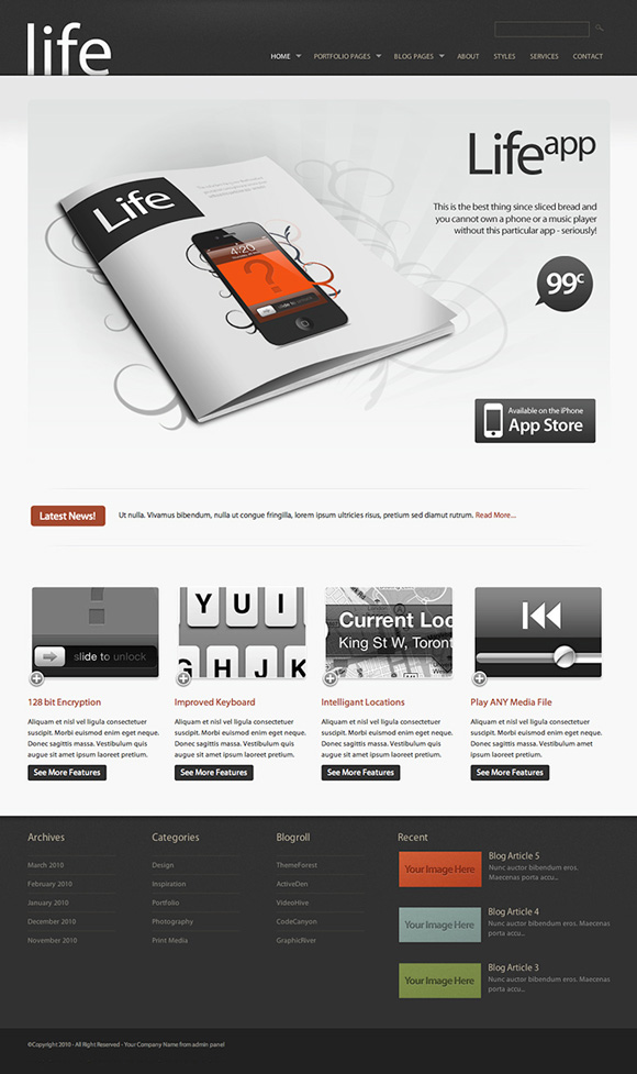 life theme 35 Awesome Premium Wordpress Themes of November 2010