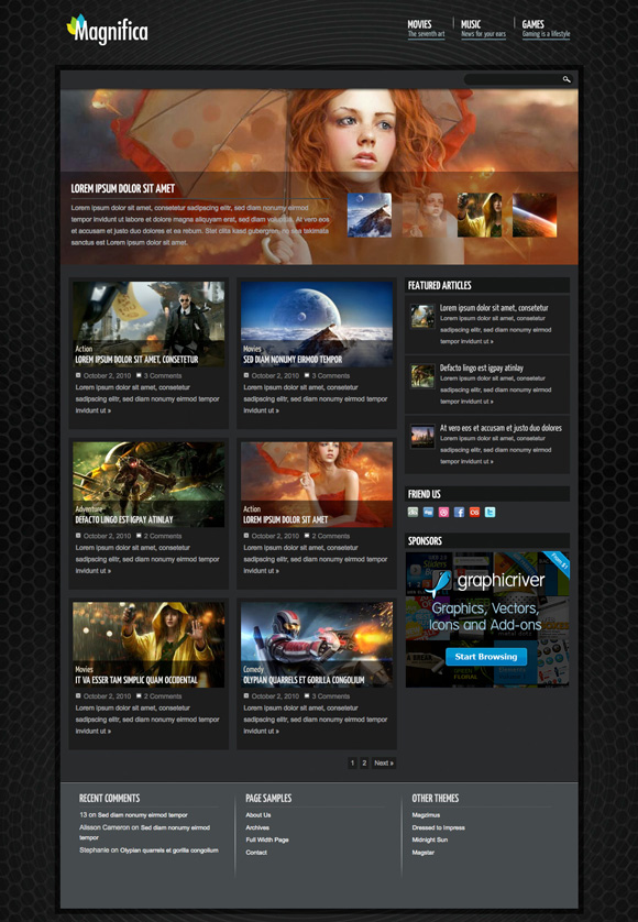 magnifica 35 Awesome Premium Wordpress Themes of November 2010