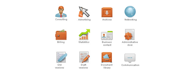 Content Management System Icon Set