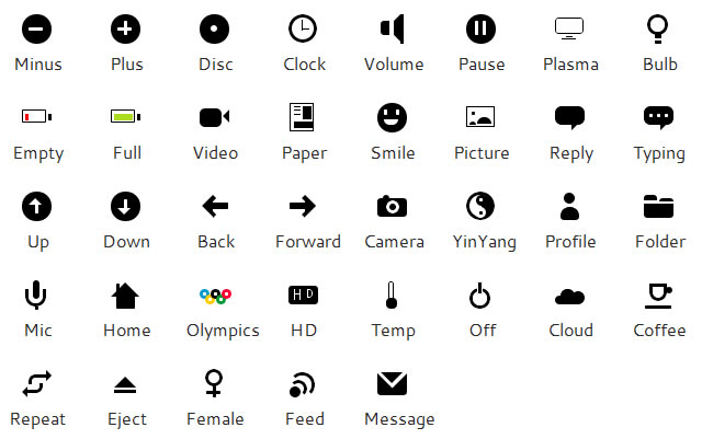 Peculiar - Pure CSS Icon Set