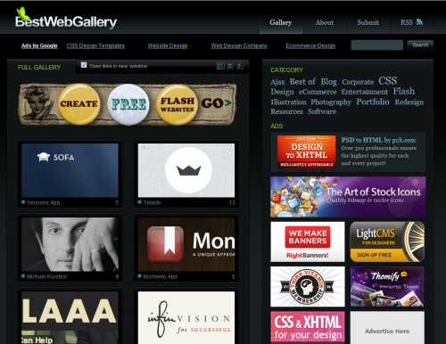 bestwebgallery 500x386 Top 35 CSS Galleries For Web Design Inspiration