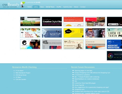 cssbeauty 500x386 Top 35 CSS Galleries For Web Design Inspiration