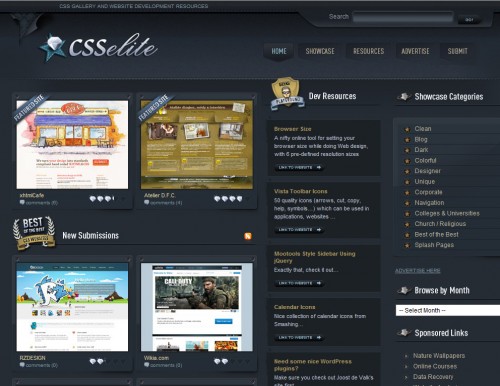 csselite 500x386 Top 35 CSS Galleries For Web Design Inspiration