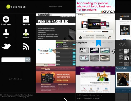 cssgarden 500x386 Top 35 CSS Galleries For Web Design Inspiration
