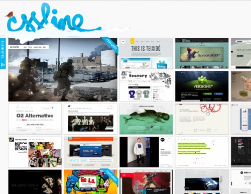 cssline 500x386 Top 35 CSS Galleries For Web Design Inspiration