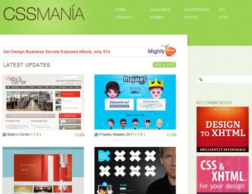 cssmania 500x386 Top 35 CSS Galleries For Web Design Inspiration