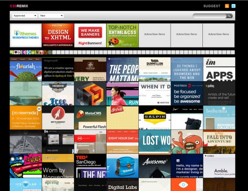 cssremix 500x386 Top 35 CSS Galleries For Web Design Inspiration