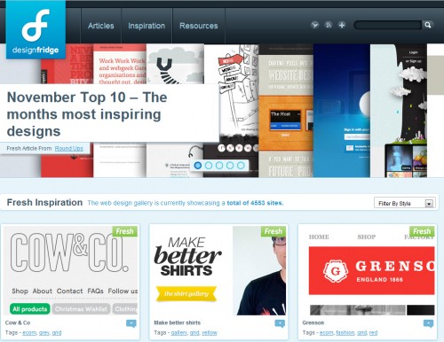 designfridge 500x386 Top 35 CSS Galleries For Web Design Inspiration