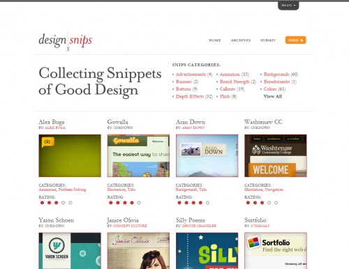 designsnips 500x386 Top 35 CSS Galleries For Web Design Inspiration