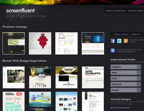 screenfluent 500x386 Top 35 CSS Galleries For Web Design Inspiration