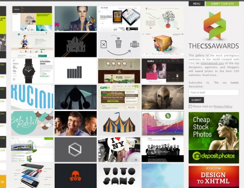 thecssawards 500x386 Top 35 CSS Galleries For Web Design Inspiration