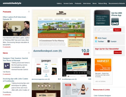 unmatchedstyle1 500x386 Top 35 CSS Galleries For Web Design Inspiration