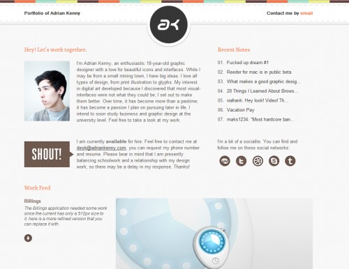 adriankenny 500x386 40 Quality Websites with Circular Logos