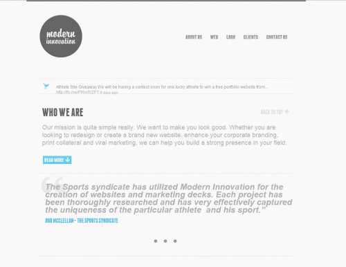 themoderninnovation 500x386 40 Quality Websites with Circular Logos