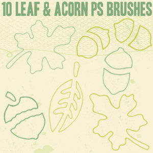 Leaf_and_Acorn_Outline_Brushes_by_chokingonstatic