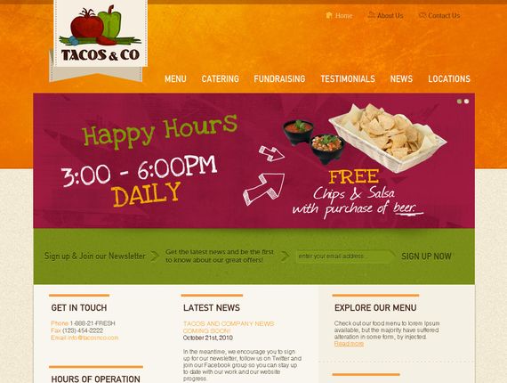 Bright And Colorful Website Design