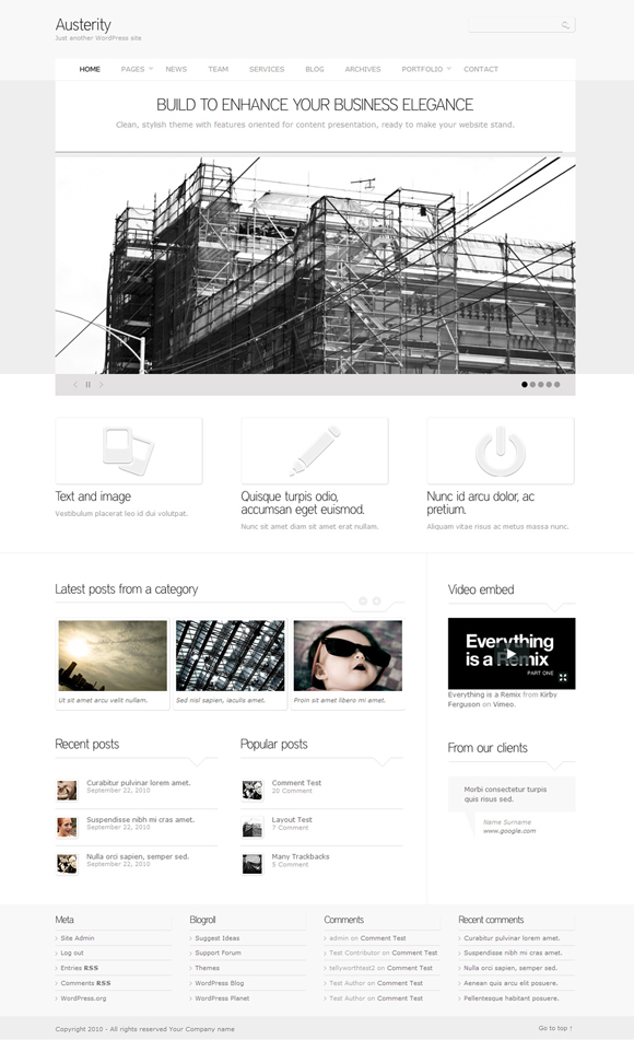 austerity wordpress theme The Ultimate Roundup: 70 Best Premium WordPress Themes of 2010