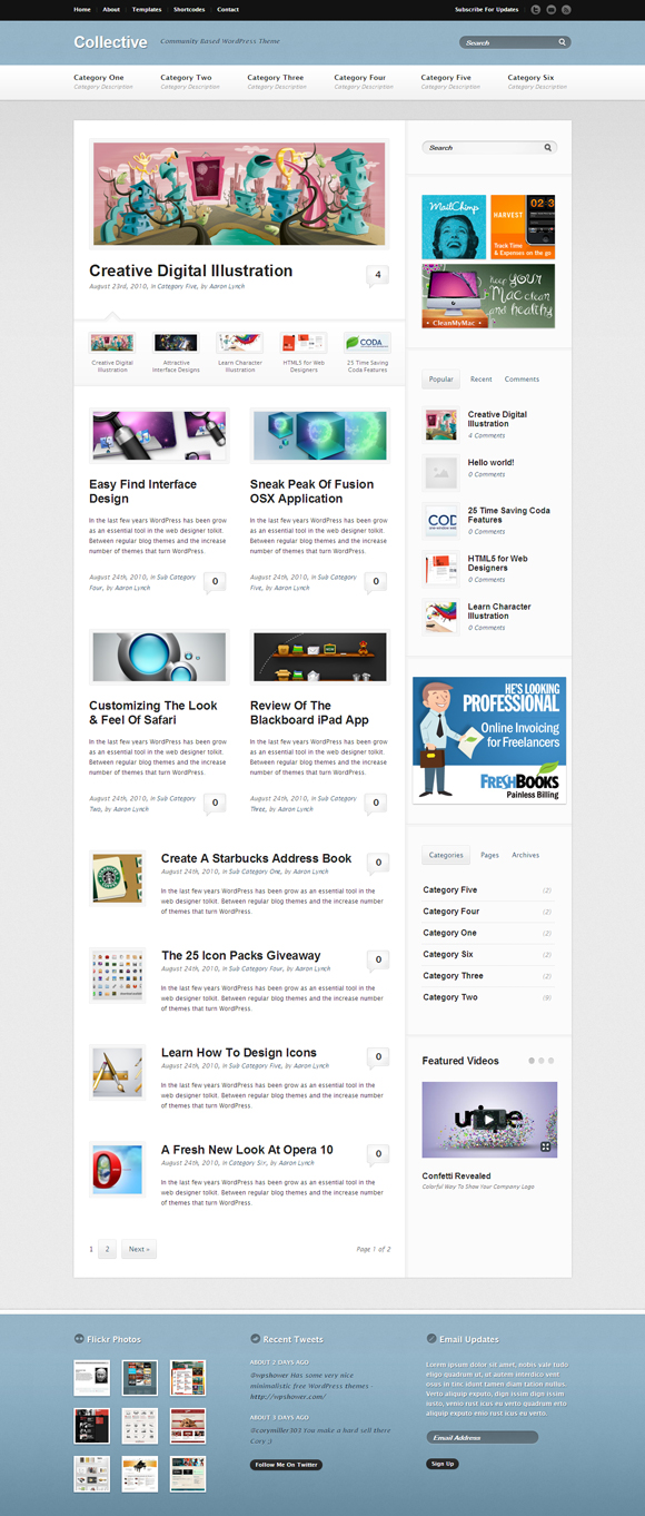 collective wordpress theme The Ultimate Roundup: 70 Best Premium WordPress Themes of 2010