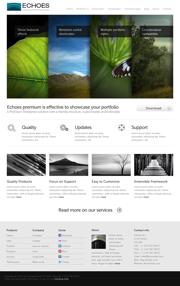 echoes The Ultimate Roundup: 70 Best Premium WordPress Themes of 2010