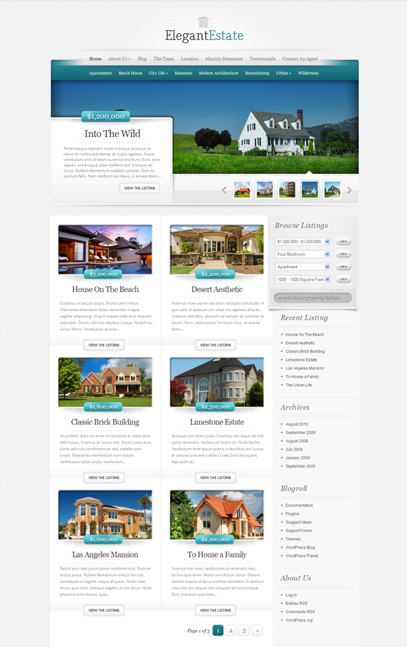 elegant estate wordpress theme The Ultimate Roundup: 70 Best Premium WordPress Themes of 2010