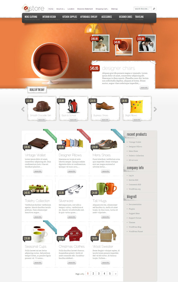 estore elegant themes theme The Ultimate Roundup: 70 Best Premium WordPress Themes of 2010