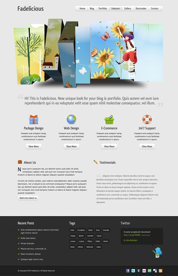 fadelicious The Ultimate Roundup: 70 Best Premium WordPress Themes of 2010