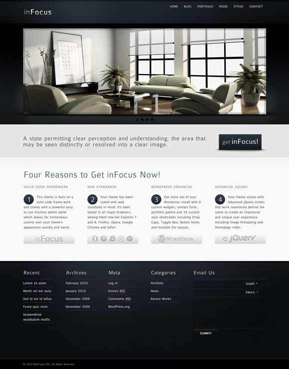 infocus wp theme The Ultimate Roundup: 70 Best Premium WordPress Themes of 2010