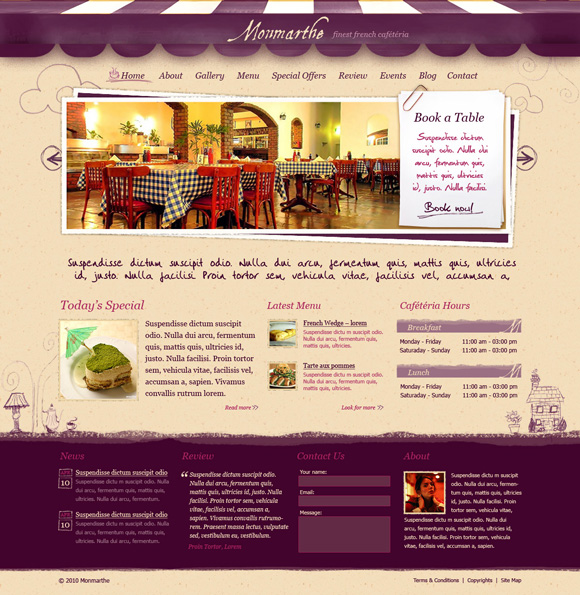 monmarthe cafeteria The Ultimate Roundup: 70 Best Premium WordPress Themes of 2010