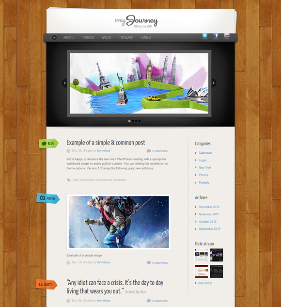 my journey The Ultimate Roundup: 70 Best Premium WordPress Themes of 2010